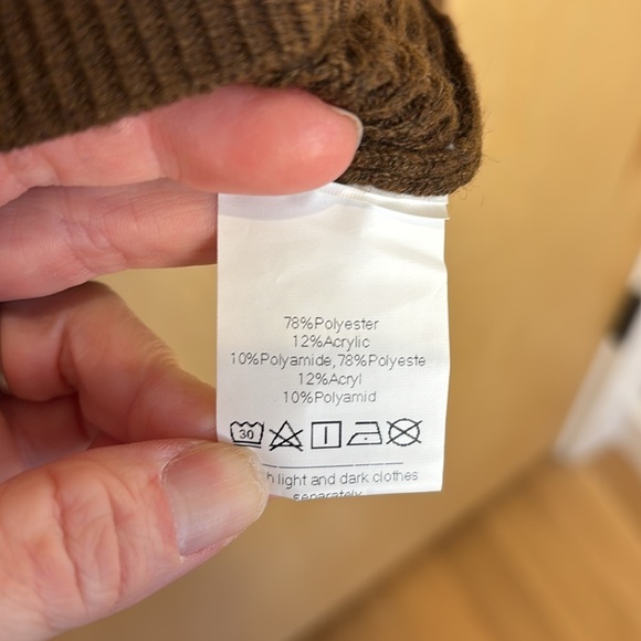 Paul Jones Sweater Waffle Knit Crewneck Brown NWT Size Large - Picture 6 of 6